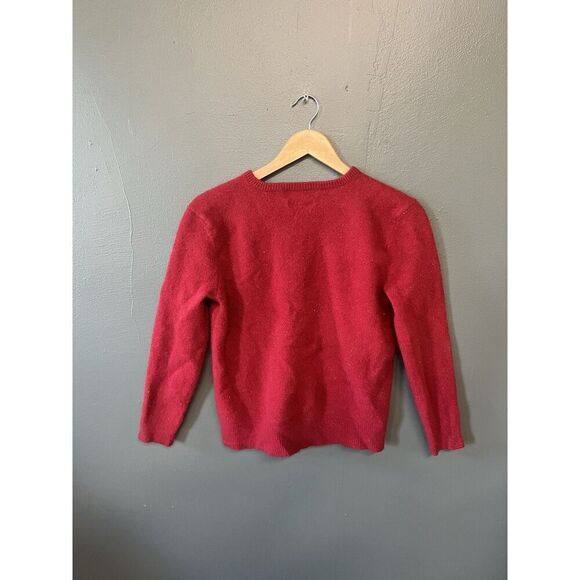 Polo Ralph Lauren Womens Red Lambs Wool Pullover Sweatshirt Size Large - Picture 2 of 3